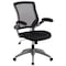 Flash Furniture Mesh Task Chair, 21-, Padded Flip-up, Back, Seat: Black; Frame: Gray BL-ZP-8805-BK-GG - alternate 5