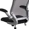 Flash Furniture Mesh Task Chair, 21-, Padded Flip-up, Back, Seat: Black; Frame: Gray BL-ZP-8805-BK-GG - alternate 2