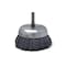 Brush Research BNH26AY120SC 2.750" Small Dia. Cup Brush, 120 Grit Silicon Carbide, .250" Shank Dia., .750" Trim BNH26AY120SC - alternate 2