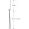 American Garage Door Supply Brushseal, SD, Nylon, 2-in Straight Holder, 2-in Brush, 94-in. BNS22-94 - alternate 1
