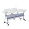 National Public Seating Rectangle Training Table, 24" W, 72" L, 29-1/2" H, Lightweight HDPE Blow Molded Plastic Top BPFT-2472 - alternate 10