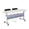 National Public Seating Rectangle Training Table, 24" W, 72" L, 29-1/2" H, Lightweight HDPE Blow Molded Plastic Top BPFT-2472 - alternate 7