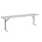 National Public Seating Rectangle Seminar Table, 18" W, 96" L, 29-1/2" H, Blow-molded plastic Top, Speckled Gray BT1896 - alternate 1