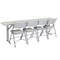 National Public Seating Rectangle Seminar Table, 18" W, 96" L, 29-1/2" H, Blow-molded plastic Top, Speckled Gray BT1896 - alternate 7