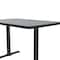 Correll Rectangle Cafe Bistro and Breakroom Pedestal Table, High Pressure Laminate Top, Gray Granite BTT3060-15 - alternate 3