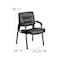 Flash Furniture Contemporary Side Reception Chair, Black Back, 23-1/4 in W 26" L 36" H, Padded, Leather Seat BT-1404-BKGY-GG - alternate 4