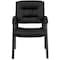 Flash Furniture Contemporary Side Reception Chair, Black Back, 23-1/4 in W 26" L 36" H, Padded, Leather Seat BT-1404-BKGY-GG - alternate 9
