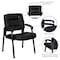 Flash Furniture Contemporary Side Reception Chair, Black Back, 23-1/4 in W 26" L 36" H, Padded, Leather Seat BT-1404-BKGY-GG - alternate 2