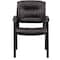 Flash Furniture Contemporary Side Reception Chair, Brown Back, 23-1/4 in W 26" L 36" H, Padded, Leather Seat BT-1404-BN-GG - alternate 7
