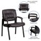 Flash Furniture Contemporary Side Reception Chair, Brown Back, 23-1/4 in W 26" L 36" H, Padded, Leather Seat BT-1404-BN-GG - alternate 10