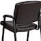 Flash Furniture Contemporary Side Reception Chair, Brown Back, 23-1/4 in W 26" L 36" H, Padded, Leather Seat BT-1404-BN-GG - alternate 6