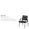 Flash Furniture Contemporary Side Reception Chair, Black Seat, Black Back, 23 1/4" W 26" L 36" H, Padded BT-1404-GG - alternate 5