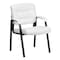Flash Furniture Contemporary Side Reception Chair, White Back, 23-1/4 in W 26" L 36" H, Padded, Leather Seat BT-1404-WH-GG - alternate 4