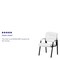 Flash Furniture Contemporary Side Reception Chair, White Back, 23-1/4 in W 26" L 36" H, Padded, Leather Seat BT-1404-WH-GG - alternate 2