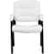 Flash Furniture Contemporary Side Reception Chair, White Back, 23-1/4 in W 26" L 36" H, Padded, Leather Seat BT-1404-WH-GG - alternate 10