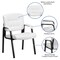 Flash Furniture Contemporary Side Reception Chair, White Back, 23-1/4 in W 26" L 36" H, Padded, Leather Seat BT-1404-WH-GG - alternate 3