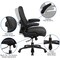 Flash Furniture Contemporary Office Chair, Black Back, 31-1/2 in W 28-1/2" L 47-1/2" H, Padded Flip-up BT-20180-LEA-GG - alternate 3
