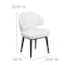 Flash Furniture Contemporary Side Reception Chair, White Back, 23-1/2 in W 24" L 33-3/4" H, Leather Seat BT-2-WH-GG - alternate 8