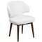 Flash Furniture Contemporary Side Reception Chair, White Back, 23-1/2 in W 24" L 33-3/4" H, Leather Seat BT-2-WH-GG - alternate 9