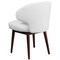 Flash Furniture Contemporary Side Reception Chair, White Back, 23-1/2 in W 24" L 33-3/4" H, Leather Seat BT-2-WH-GG - alternate 10