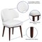 Flash Furniture Contemporary Side Reception Chair, White Back, 23-1/2 in W 24" L 33-3/4" H, Leather Seat BT-2-WH-GG - alternate 3