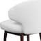 Flash Furniture Contemporary Side Reception Chair, White Back, 23-1/2 in W 24" L 33-3/4" H, Leather Seat BT-2-WH-GG - alternate 2