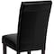 Flash Furniture Contemporary Parsons Chair, Black Seat, Black Back, 16 W 19" L 39 H BT-350-BK-LEA-023-GG - alternate 4