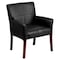 Flash Furniture Contemporary Executive Side Reception Chair, Black Seat, Wood Back, 26 1/2" W 23" L 35-1/4" H BT-353-BK-LEA-GG - alternate 7