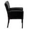Flash Furniture Contemporary Executive Side Reception Chair, Black Seat, Wood Back, 26 1/2" W 23" L 35-1/4" H BT-353-BK-LEA-GG - alternate 9