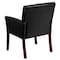 Flash Furniture Contemporary Executive Side Reception Chair, Black Seat, Wood Back, 26 1/2" W 23" L 35-1/4" H BT-353-BK-LEA-GG - alternate 5