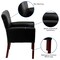Flash Furniture Contemporary Executive Side Reception Chair, Black Seat, Wood Back, 26 1/2" W 23" L 35-1/4" H BT-353-BK-LEA-GG - alternate 3