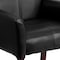 Flash Furniture Contemporary Executive Side Reception Chair, Black Seat, Wood Back, 26 1/2" W 23" L 35-1/4" H BT-353-BK-LEA-GG - alternate 6