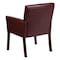 Flash Furniture Contemporary Executive Side Reception Chair, 26-1/2 in W 23" L 35-1/4" H, Padded Curved BT-353-BURG-GG - alternate 9