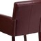 Flash Furniture Contemporary Executive Side Reception Chair, 26-1/2 in W 23" L 35-1/4" H, Padded Curved BT-353-BURG-GG - alternate 2
