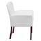 Flash Furniture Contemporary Executive Side Reception Chair, White Back, 26-1/2 in W 23" L 35-1/4" H, Padded Curved BT-353-WH-GG - alternate 7