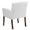 Flash Furniture Contemporary Executive Side Reception Chair, White Back, 26-1/2 in W 23" L 35-1/4" H, Padded Curved BT-353-WH-GG - alternate 2
