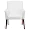 Flash Furniture Contemporary Executive Side Reception Chair, White Back, 26-1/2 in W 23" L 35-1/4" H, Padded Curved BT-353-WH-GG - alternate 4