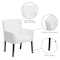 Flash Furniture Contemporary Executive Side Reception Chair, White Back, 26-1/2 in W 23" L 35-1/4" H, Padded Curved BT-353-WH-GG - alternate 3