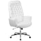 Flash Furniture Executive Chair Fixed Arms, 18-3/4" to 21-1/2" Height, Leather, White BT-444-WH-GG - alternate 3