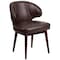 Flash Furniture Comfort Back Side Reception Chair, Brown Back, 23-1/2 in W 24" L 33-3/4" H, Leather Seat BT-4-BN-GG - alternate 8