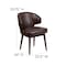 Flash Furniture Comfort Back Side Reception Chair, Brown Back, 23-1/2 in W 24" L 33-3/4" H, Leather Seat BT-4-BN-GG - alternate 6