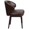 Flash Furniture Comfort Back Side Reception Chair, Brown Back, 23-1/2 in W 24" L 33-3/4" H, Leather Seat BT-4-BN-GG - alternate 5