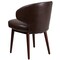 Flash Furniture Comfort Back Side Reception Chair, Brown Back, 23-1/2 in W 24" L 33-3/4" H, Leather Seat BT-4-BN-GG - alternate 7