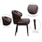 Flash Furniture Comfort Back Side Reception Chair, Brown Back, 23-1/2 in W 24" L 33-3/4" H, Leather Seat BT-4-BN-GG - alternate 3