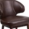 Flash Furniture Comfort Back Side Reception Chair, Brown Back, 23-1/2 in W 24" L 33-3/4" H, Leather Seat BT-4-BN-GG - alternate 4