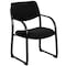Flash Furniture Contemporary Executive Side Reception Chair, Black Back, 23 in W 20" L 34" H, Curved, Fabric Seat BT-508-BK-GG - alternate 2