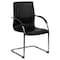 Flash Furniture Contemporary Side Reception Chair, Black Back, 22-3/4 in W 23" L 38-1/4" H, Padded, Vinyl Seat BT-509-BK-GG - alternate 3