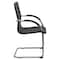 Flash Furniture Contemporary Side Reception Chair, Black Back, 22-3/4 in W 23" L 38-1/4" H, Padded, Vinyl Seat BT-509-BK-GG - alternate 2