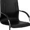 Flash Furniture Contemporary Side Reception Chair, Black Back, 22-3/4 in W 23" L 38-1/4" H, Padded, Vinyl Seat BT-509-BK-GG - alternate 6