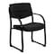Flash Furniture Contemporary Executive Side Reception Chair, Black Seat, Black Back, 23" W 24-1/2" L 34" H, Curved BT-510-LEA-BK-GG - alternate 9
